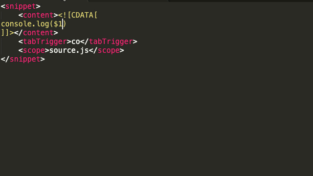 Agregando placeholders a tus snippets